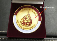 Round Shape Custom made Trophy , Raised Logo Metal Army Badge Coin