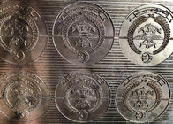 Round Shape Custom made Trophy , Raised Logo Metal Army Badge Coin