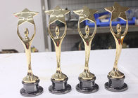 Custom Trophy Awards Shiny Gold / Bronze / Silver Plated Type Optional