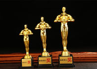 Metal Standing Award Cups Trophies Wood Base Type For Oscar Custom Logo Accepted