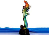 Chinoiserie Colorized Liuli Trophies And Awards , Fish Design Exclusive Gifts