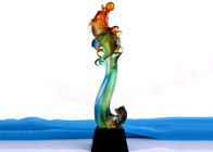 Chinoiserie Colorized Liuli Trophies And Awards , Fish Design Exclusive Gifts