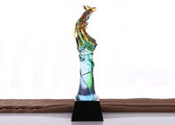 Colored Glaze Award Cups Trophies Black Crystal Base Type For Confidence Honor