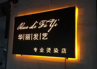 Wall - Mounted Hanging LED Light Box Sign With Laser Metal Cutting Contents