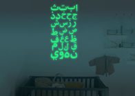 Vinyl Material DIY Home Decor Crafts , Arabic Texts Fluorescent Wallpaper