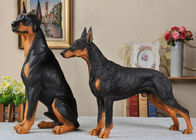 Resin Material Simulation Dog For Garden Decoration / Home Security