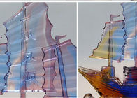 Office Desk Decoration Colored Glaze Crafts , Chinese Style Sailing Boat Adornment