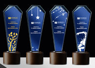 Sandblasting / Lasering Logo Glass And Crystal Trophies , Personalised Glass Awards