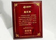 Solid Wooden Shield Plaque 3D Engraving Soldier Souvenirs With Leather Box