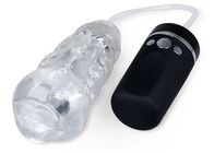 Male Masturbation Cup Adult Sex Products Transparent Battery / Rechargeable Power