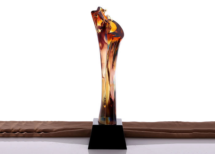 Classical Pillar Shape Custom Made Trophy , Colored Glaze Award Cups Trophies