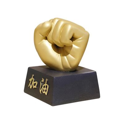 Boxing Match Award Golden Fist 9cm Resin Trophy Cup office decoration