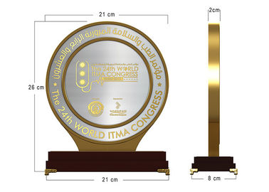 Die Casting Custom Award Trophies Round Shape For Business Activities