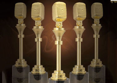 Microphone Design Music Award Trophy For Musical Competition Custom Service Available