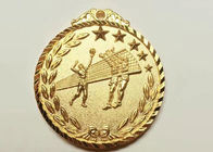 Volleyball Custom Sports Medals , Casting Copper Material Custom Event Medals