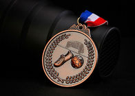 Double - Sided Metal Custom Sports Medals , Kids Football Medals Customs Service Available