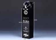 Black Crystal Glass Trophy , 240mm Height Personalized Glass Awards