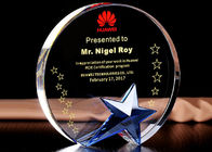 Round Shape Crystal Trophy Cup , Custome Logo Crystal Glass Awards