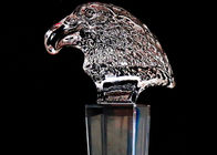 Specialized Crystal Glass Trophy Eagle Head Design For Business Employee