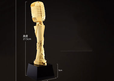 Microphone Design Custom Trophy Awards Resin Material Made For Musical Activities