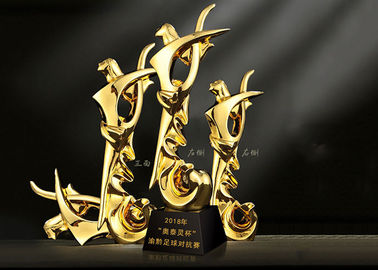 Poly Resin Material Award Cups Trophies With Abstract Figure Design