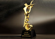 Poly Resin Material Award Cups Trophies With Abstract Figure Design