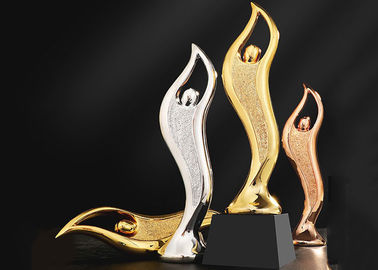 Epoxy Resin Trophies And Awards Gold / Silver / Copper Plated Type Optional