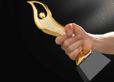 Epoxy Resin Trophies And Awards Gold / Silver / Copper Plated Type Optional