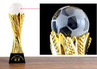 Custom Resin Trophy Cup With Crystal Ball For Soccer End - Year Award