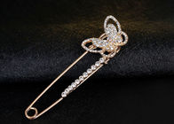 Alloy Material Butterfly Breastpin / Scarf Buckle , Trendy Metal Craft Ornaments