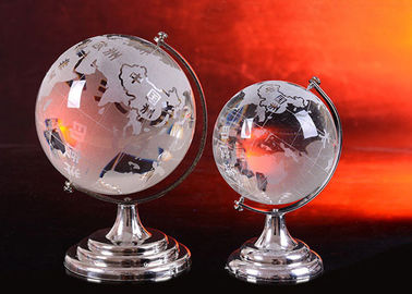 Crystal Home Decorations Crafts K9 Globe Ball With Sand Blasting World Map