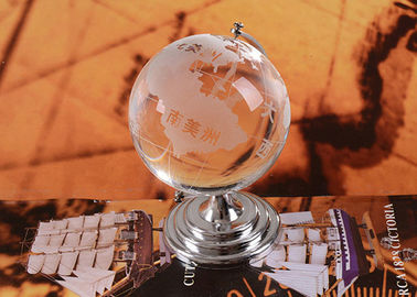 Crystal Home Decorations Crafts K9 Globe Ball With Sand Blasting World Map