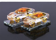 Car Shape Crystal Decorative Glass Bottles Yellow / Green / Blue / White Color Optional