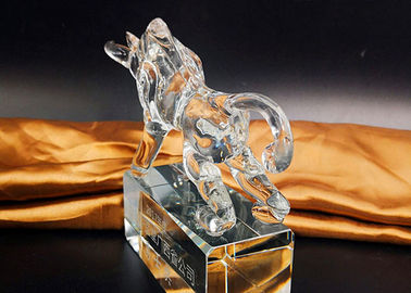 Crystal Cow Animal Figurines Model For Office / Home Decorations