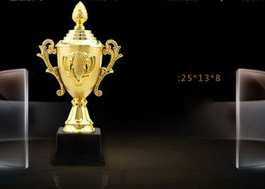 Gold Plated Type Plastic Trophy Cup , Custom Logo Sports Cup Trophy