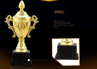Gold Plated Type Plastic Trophy Cup , Custom Logo Sports Cup Trophy