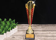 Creative Plastic Trophy Cup Red / Blue Color Hollow - Carved Designed