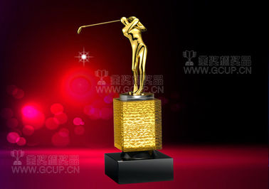 Gross Champion / Second / Third Reward Cup Golf Trophies For Talented Golfers