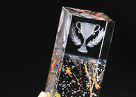 Durable K9 Crystal Trophy Cup Custom Engraving Logo / Texts Solid Structure