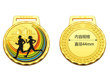 Marathon Running Race Sports Medals And Ribbons Colorful Zinc Alloy Material