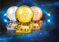 Football Custom Award Trophies Resin Material Soccer Sporsts Competition Application