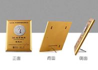 3D Metal Logo Wooden Shield Plaque Light Weight As Awards Of Business Agent