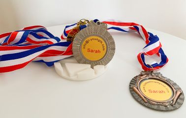 Ribbon 3D Design Service Zinc Alloy Engraved Sports Medals