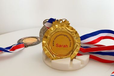 Ribbon 3D Design Service Zinc Alloy Engraved Sports Medals
