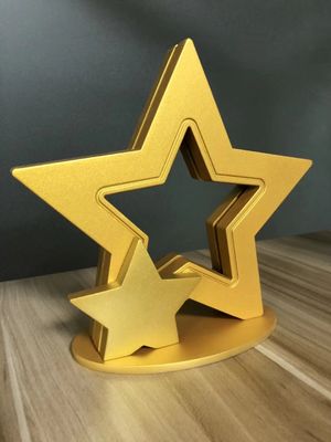 Metal Stars CCC 20cm Height Custom Trophy Cup For Winners