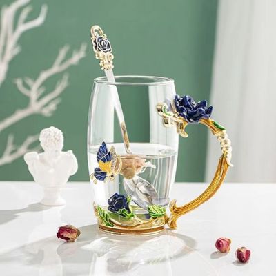 Tall 350ml Short 320ml Crystal Tea Cup Home Decorations Crafts