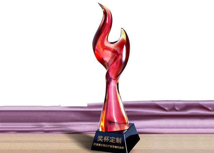 35cm Height Colored Glaze Award Cups Trophies Custom Logo Service Accepted