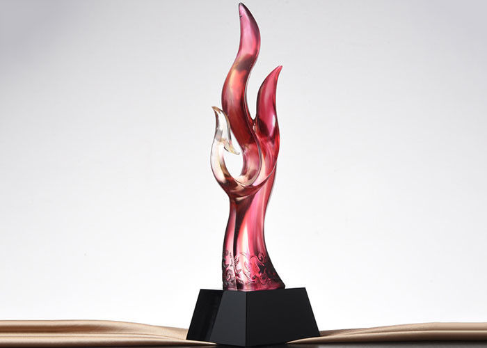 Irregular Shape Colored Glaze Trophy Cup For Movie / Music Awards Participator