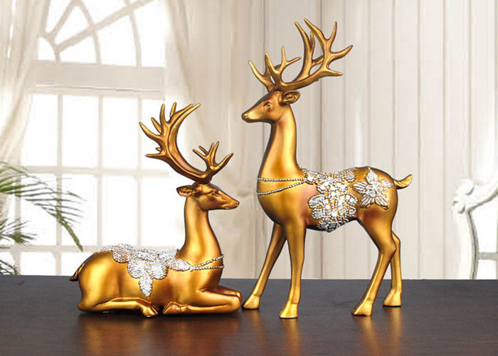 Christmas Reindeer Resin Arts And Crafts Home / Hotel Decoration Use