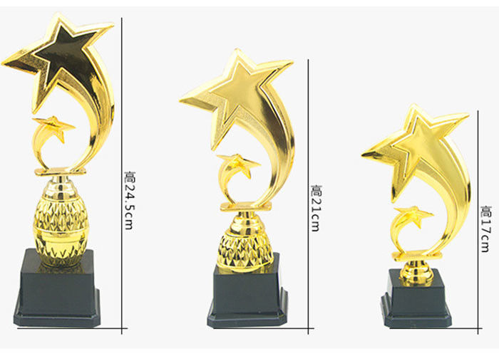Custom Logo Plastic Trophy Cup With Star Design Three Sizes Optional